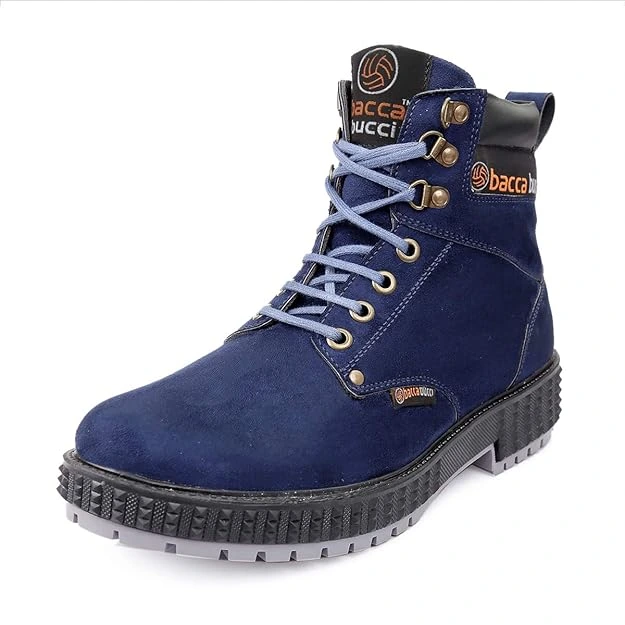 Bacca Bucci Men's Suede Boots (Blue, 7)